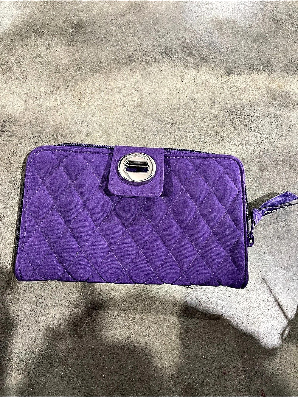 Vera Bradley Turnlock Wallet Quilted Purple